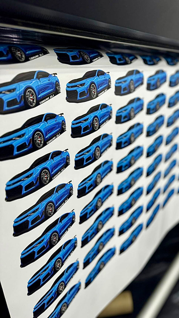 SMURF CAMARO ZLE 2.0 STICKERS