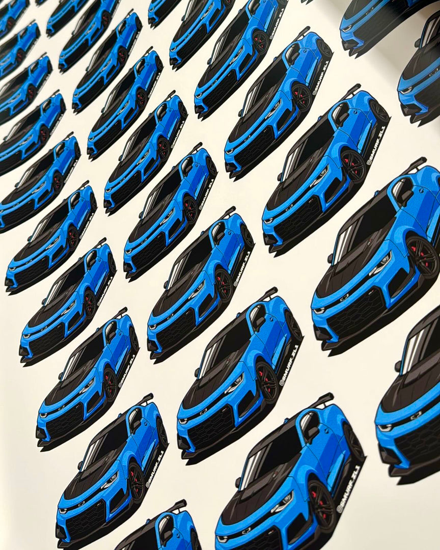 RAPID BLUE CAMARO ZL1 1LE STICKER